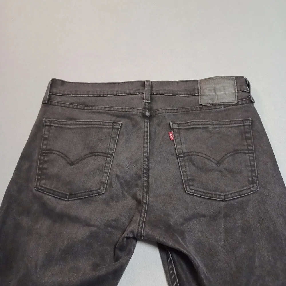 Levis 511 Slim Fit Jeans Mens 34x32‎ Faded Black Denim 04511-1507